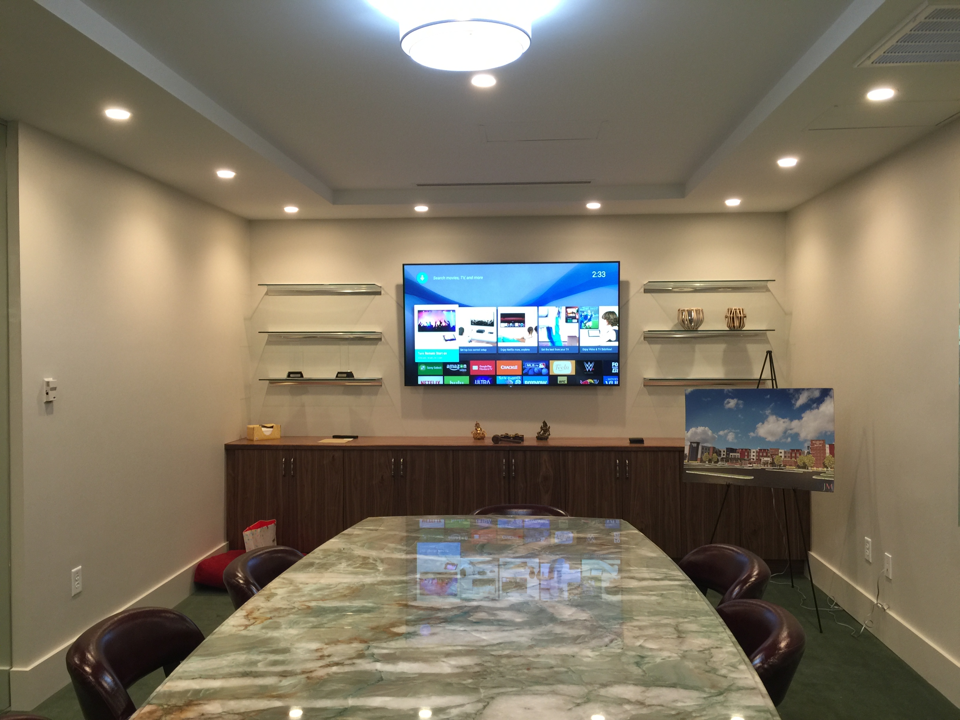 Conference room AV system installation Raleigh