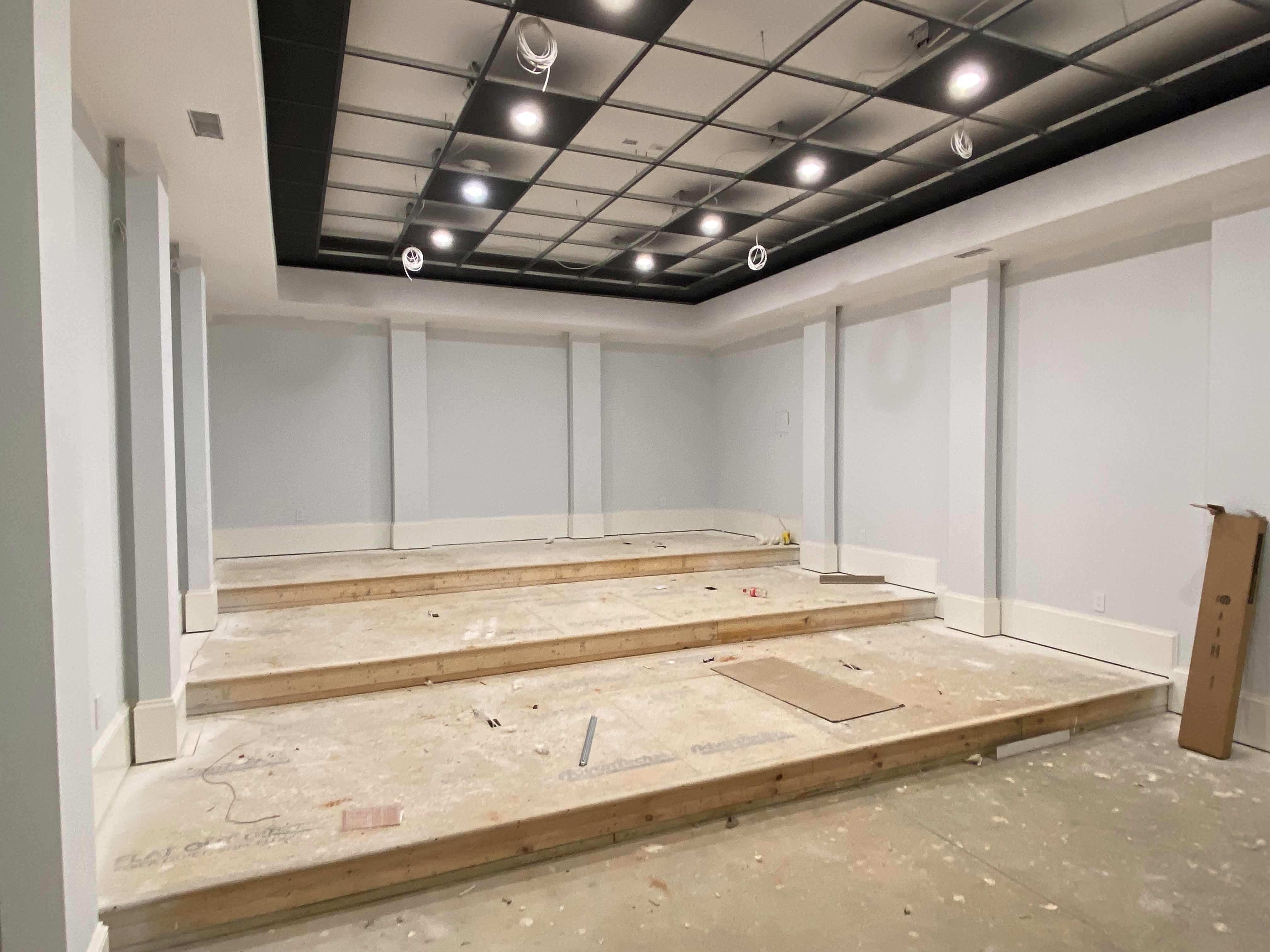 Home theater screen and seating